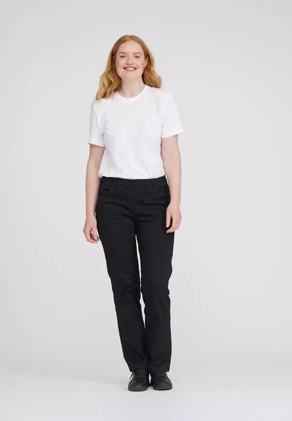 LAURIE LAURIE Damen vegan Hose Tracy Straight Ml Schwarz, Schwarz, – Produktbild 1 von 2