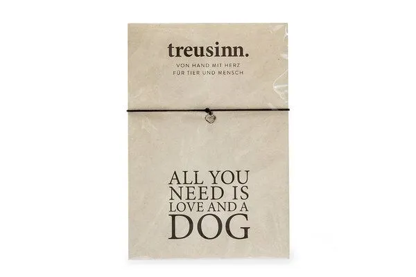Treusinn Treusinn Armband BUDDY All you need...DOG Herz-Anhänger, Schwarz, – Produktbild 2 von 2