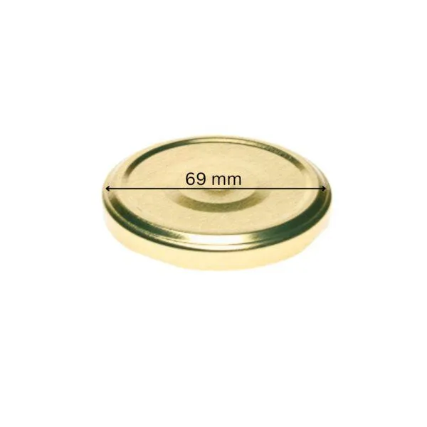 mikken mikken 25 Ersatzdeckel TO66 Ø 6,9 cm für Marmeladen- & Einmachgläser, Gold, – Produktbild 2 von 3