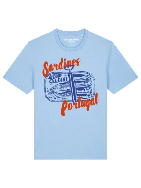 watapparel watapparel T-Shirt Unisex Sardines Portugal, Blue soul, – Produktbild 2 von 4