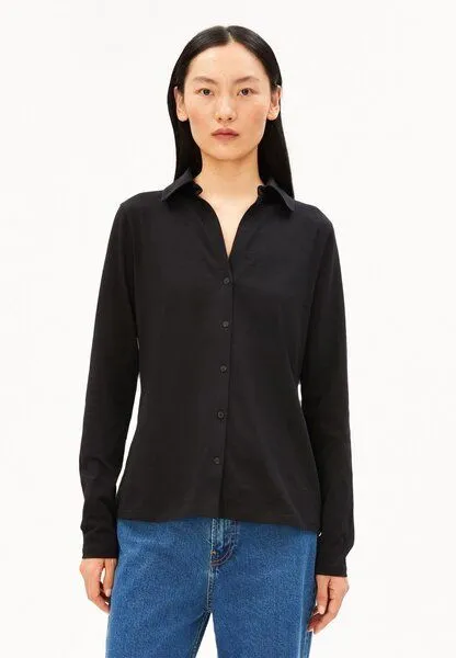 ARMEDANGELS ARMEDANGELS NALAANNIA Damen Bluse aus Bio-Baumwoll Mix, Black, – Produktbild 1 von 4