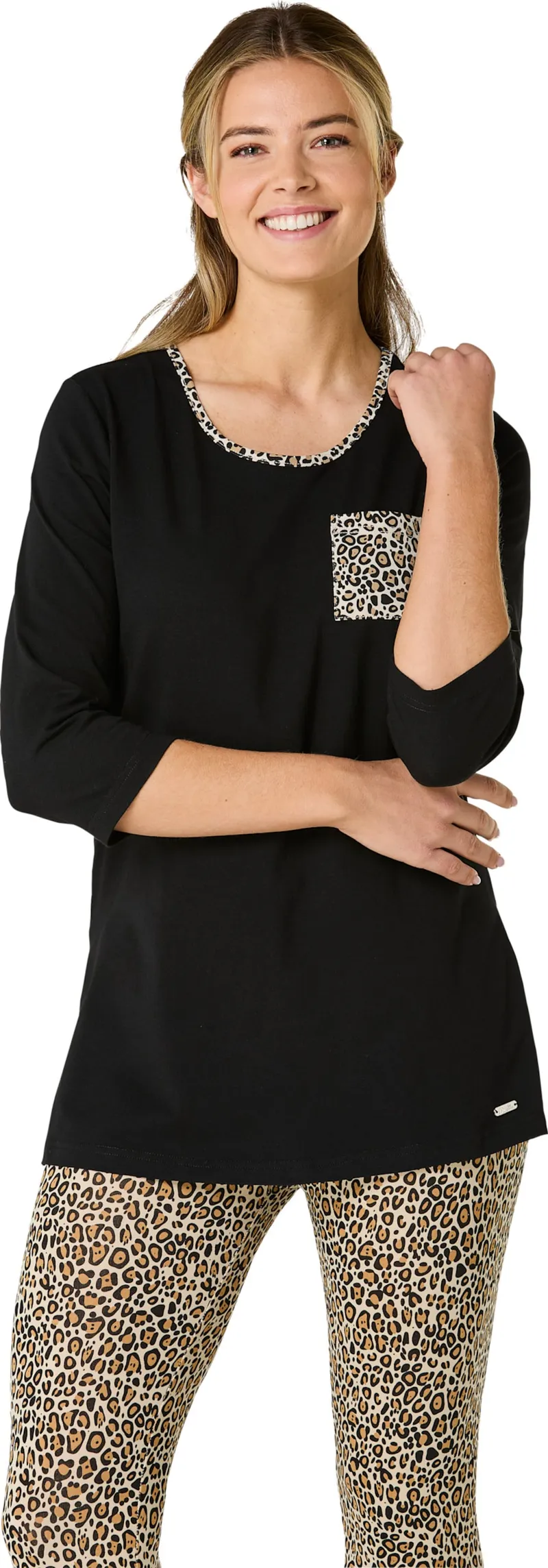 feel good Longshirt schwarz, Schwarz, – Produktbild 2 von 2