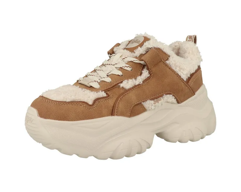 Buffalo Buffalo Bliss Warm Damen Sneaker Turnschuhe, Sportschuhe, Freizeitschuhe, Halbschuhe, Schnürschuhe, Braun, – Produktbild 4 von 5