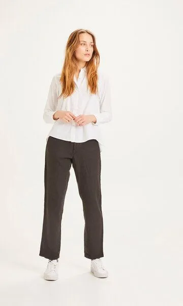 KnowledgeCotton Apparel KnowledgeCotton Apparel Damen Leinenhose, Black jet, – Produktbild 3 von 4