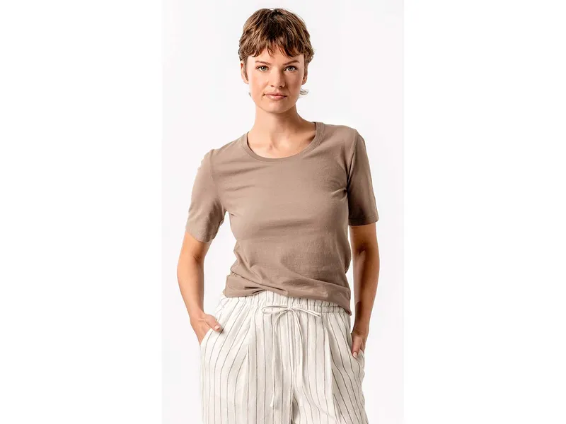 Living Crafts Living Crafts - Damen T-Shirt (100% Bio-Baumwolle), Braun, – Produktbild 3 von 5