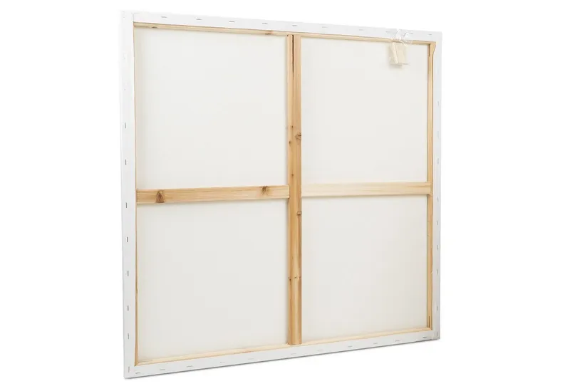 M MERCEO Leinwand Künstlerleinwand 70x70cm 2er Set - Weiße Leinwand zum Bemalen, (zum Bemalen, Baumwolle, Keilrahmen,280g/m, 2-fach weiß vorgrundiert) – Produktbild 4 von 5