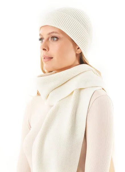ORGANICATION ORGANICATION Unisex Strickschal aus Bio-Baumwolle, Offwhite, – Produktbild 3 von 4