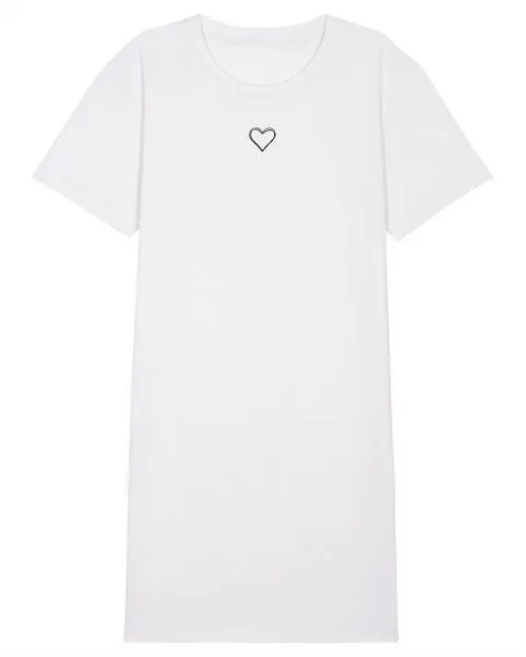 Human Family Human Family Kurzärmeliges Bio Damen T-Shirt-Kleid "Streetlove", Weiss, – Produktbild 4 von 4