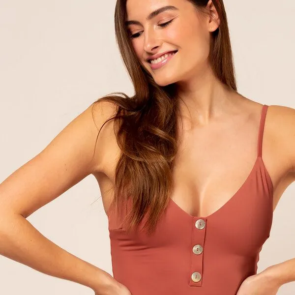 Woodlike Ocean Woodlike Ocean Button One Piece, Braun (mocca), – Produktbild 4 von 4