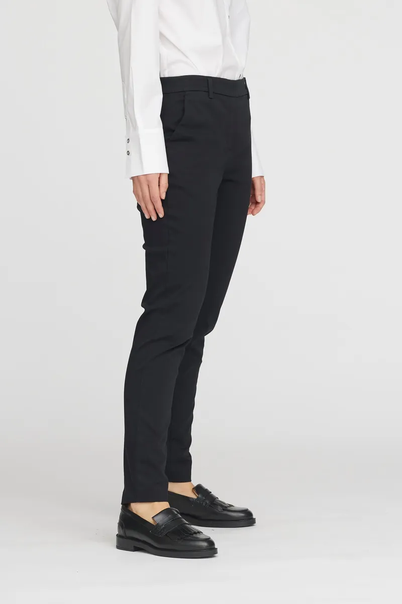 LAURIE LAURIE Damen vegan Hose Fanny Slim Sl Schwarz, Schwarz, – Produktbild 2 von 2
