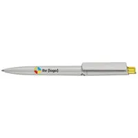 RITTER CARES RITTER CARES Kugelschreiber 'Crest Recycled' grau/ananas-gelb – Produktbild 1 von 1