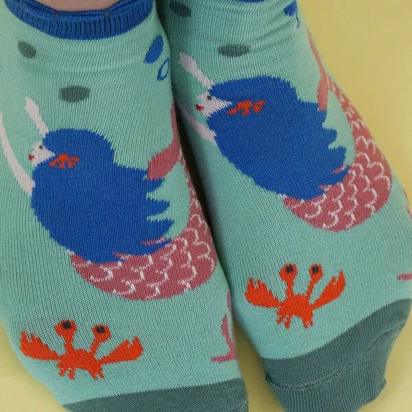 Fräulein Prusselise Fräulein Prusselise Meerjungfrauen Sneaker Socke, story, meermaid, türkies bunt gemustert – Produktbild 2 von 4