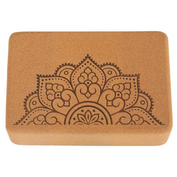 Divasya Divasya Yogablock "natural touch" aus Kork / mittlere Größe / abgerundete Ecken, Mandala, – Produktbild 1 von 3