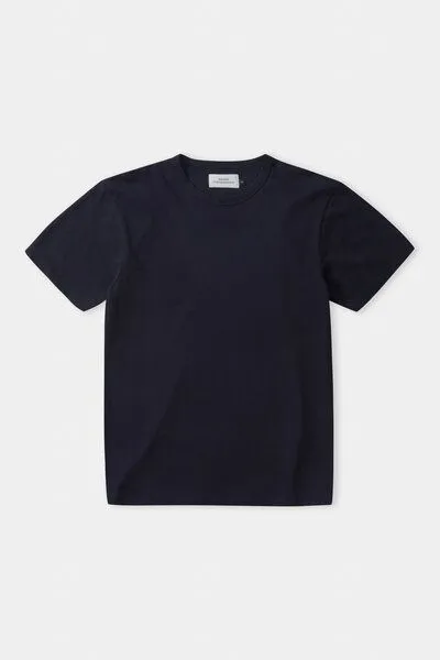 About Companions About Companions Basic T-Shirt LIRON aus Bio-Baumwollpiqué, Blau (eco pique navy), – Produktbild 4 von 4