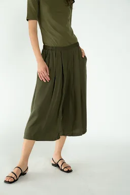 Neu Nomads Neu Nomads Damen vegan Hose Cropped Palazzo Olive Night – Produktbild 1 von 1