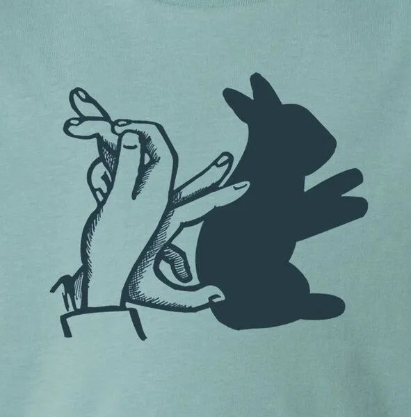 little kiwi little kiwi Kinder T-Shirt, "Schattenhase", Blau - türkis, – Produktbild 2 von 3