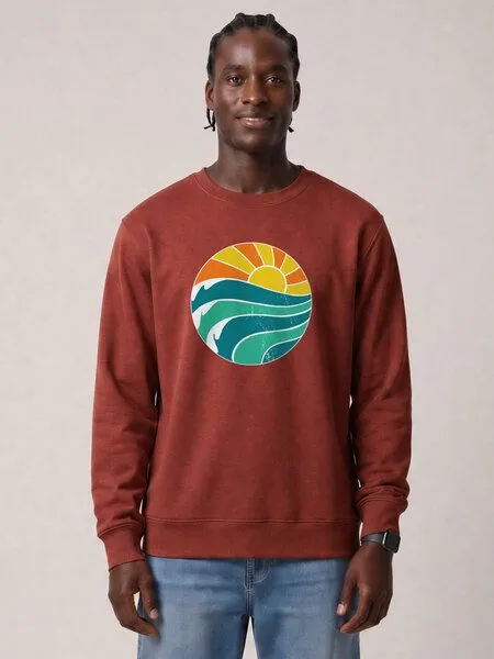 watapparel watapparel Sweatshirt Unisex Summer Sun, Earthy red, – Produktbild 2 von 2