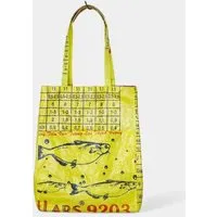 REFISHED fair fashion REFISHED fair fashion Tasche 'BUSINESS BAG' - upcycelte Fischfuttersäcke, #fish gelb-dollar, – Produktbild 1 von 2