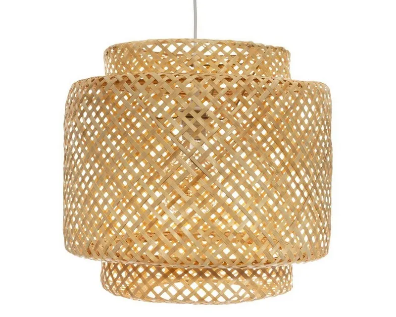 Atmosphera Créateur d'intérieur Pendelleuchte Hängeleuchte LIBY mit einem durchbrochenem Schirm aus Bambus, Ø 40 cm, Leuchte mit Dekofunktion, ohne Leuchtmittel, aus Bambus – Produktbild 1 von 5