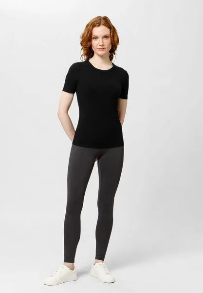 Les Lunes Les Lunes T-Shirt „Ryliee Shirt Rib“, Schwarz, – Produktbild 3 von 4