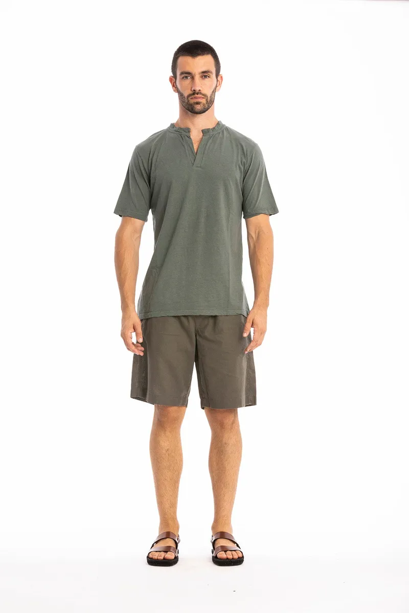 RAVENS VIEW IBIZA RAVENS VIEW IBIZA Herren vegan T-Shirt Cruise Olivgrün, Olivgrün, – Produktbild 1 von 2