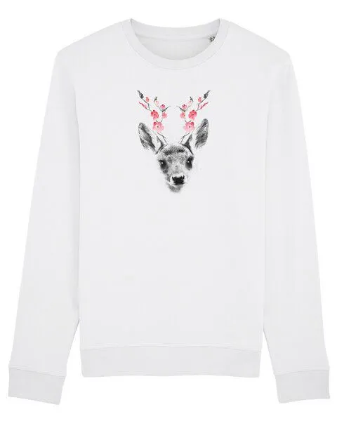Human Family Human Family Bio Damen oversize Rundhals-Sweatshirt "Fawn", Weiss, – Produktbild 3 von 3
