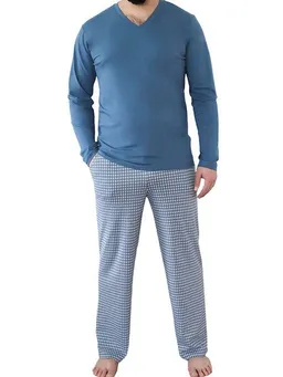Leela Cotton Leela Cotton Herren Homewear Hose Schlafhose 2 Farben Bio-Baumwolle Pyjamahose – Produktbild 1 von 1