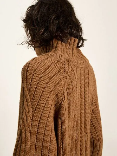 LANIUS LANIUS Rippenpullover, Brown, – Produktbild 4 von 4