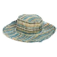 short'n'pietz short'n'pietz Sommerhut aus Hanf, Dunkelblau gestreift, – Produktbild 1 von 1