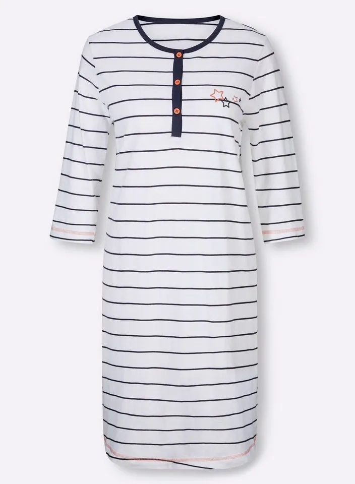 Witt Witt Sleepshirt Sleepshirt 3/4-Arm, Weiß, – Produktbild 4 von 4