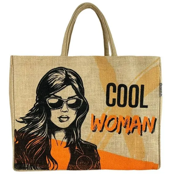 Domelo Domelo große Jute Einkaufskorb, Vegane Einkaufstasche nachhaltige Handtasche/ Shopper – Produktbild 8 von 8