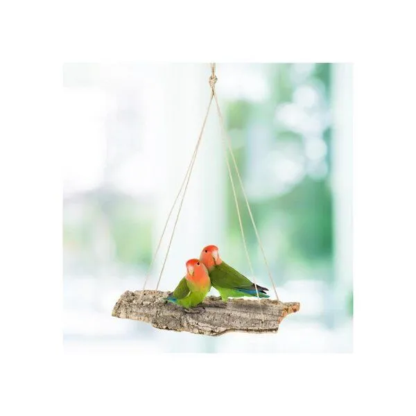 Kork-Deko Kork-Deko Große Vogel-Schaukel für Volieren aus Naturkork-Rinde, flach 50x20 cm – Produktbild 1 von 6