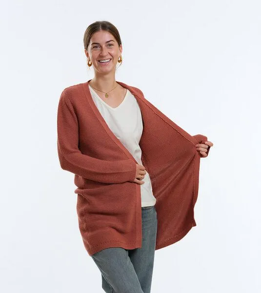 Gary Mash GARY MASH Long-Cardigan Alamo aus Biobaumwolle, Chutney (braun), – Produktbild 2 von 4