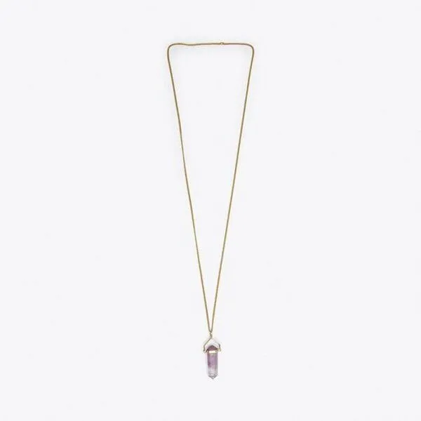 Crystal and Sage Crystal and Sage Amethyst Halskette in Pendelform gold – Produktbild 3 von 4