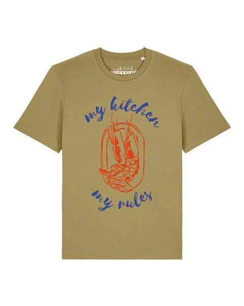 watapparel watapparel T-Shirt Unisex My kitchen my rules, Faded olive, – Produktbild 1 von 2