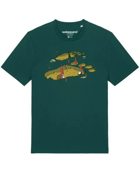 watapparel watapparel T-Shirt Unisex Gnome Footprint, Glazed green, – Produktbild 1 von 3
