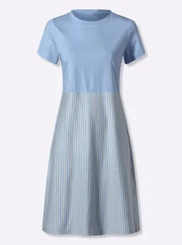 heine Jerseykleid eisblau-ecru-gestreift – Produktbild 1 von 1