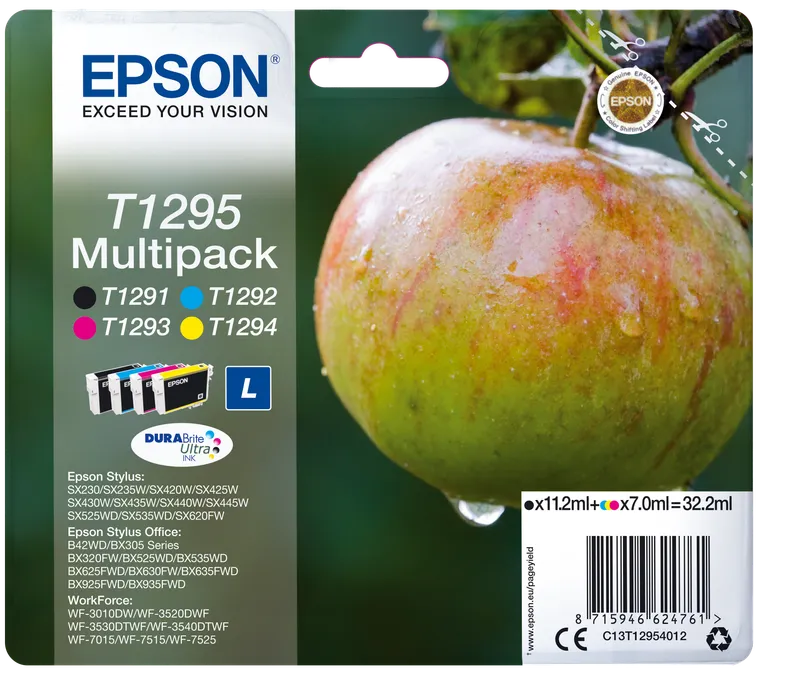 Epson Epson 4er Set Tintenpatronen T1295 schwarz, cyan, magenta, gelb – Produktbild 1 von 3