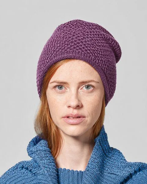 HempAge HempAge Damen / Herren Strickmütze Hanf/Bio-Baumwolle, Purple, – Produktbild 2 von 4