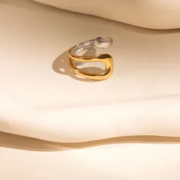 ELEKTROPULLI ELEKTROPULLI Größenverstellbarer Silber FLOOD Ring – Produktbild 1 von 1