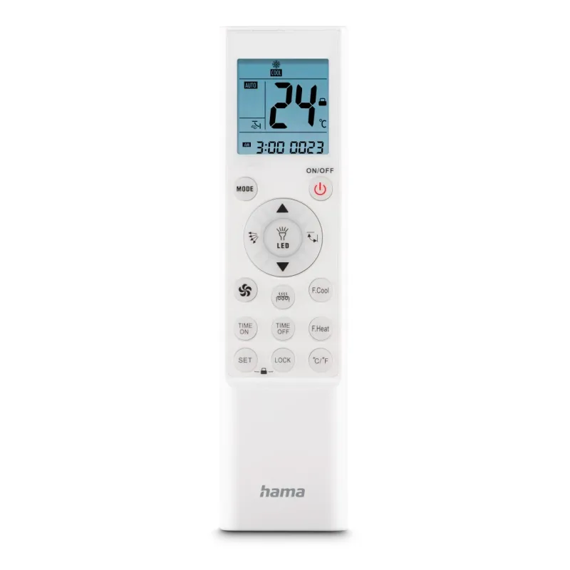 Hama Hama Universal-Fernbedienung für Klimaanlagen und -geräte, Infrarot, Wandhalter – Produktbild 1 von 4