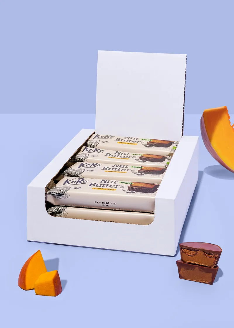 KoRo Limited Edition: Bio Nut Butter Cups Pumpkin Spice | 12 x 3 x 13 g – Produktbild 2 von 5