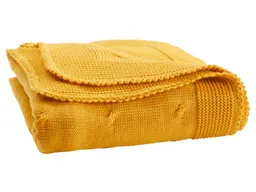 Reiff Strickwaren Babydecke Bio-Merinowolle Twist kurkuma Maße 80 x 80 cm – Produktbild 1 von 1