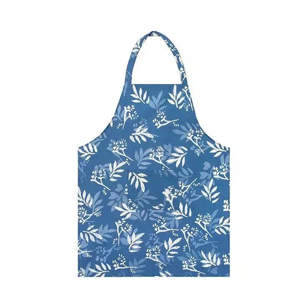 Global Mamas Global Mamas Küchen-Wendeschürze aus Biobaumwolle & Upcycling Mehlsack, Forage (blau), – Produktbild 1 von 3