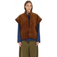 KOMODO KOMODO Damen vegan Weste Cord Daze In Kastanienbraun, Braun, – Produktbild 1 von 1