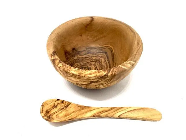 Olivenholz erleben Olivenholz erleben Babybreischale Ø 12 cm rund fein geschliffen aus Olivenholz – Produktbild 6 von 7