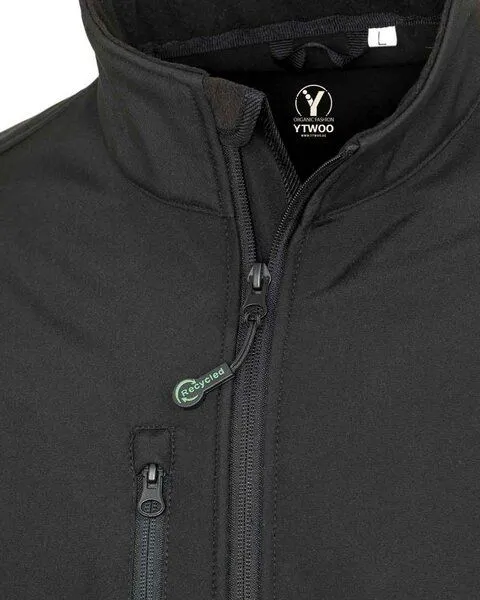YTWOO YTWOO Recycelte Softshell-Jacke für Herren, Schwarz, – Produktbild 3 von 3
