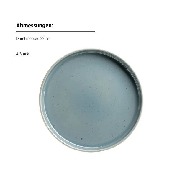 Mäser Mäser Frühstücksset 12-tlg. "Candy" Steinzeug, Blau, – Produktbild 4 von 5