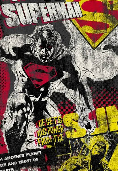 LOGOSH!RT LOGOSH!RT - DC - Superman - Earth Hero - 100% Organic Cotton - T-Shirt, Graphite, – Produktbild 3 von 3