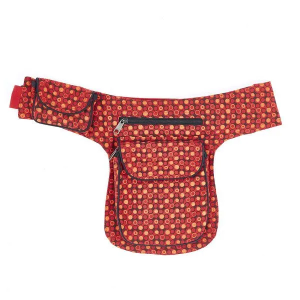 short'n'pietz short'n'pietz handgenähte Gürteltasche mit verstellbarem Gürtel, Rot, – Produktbild 1 von 8